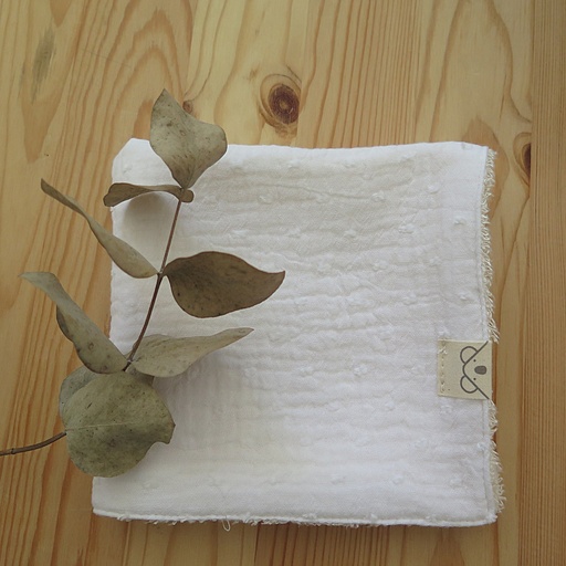 [48BS2901] Toallita de lactancia Plumeti blanco