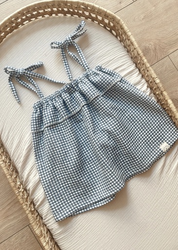 Vestido vichy jean