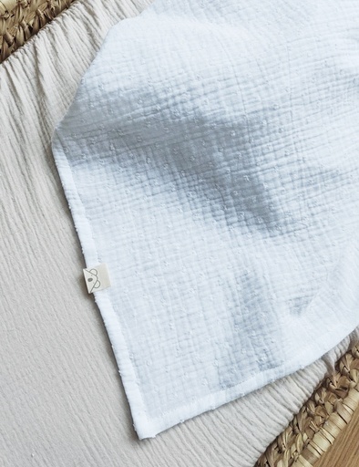 Muselina Doble gasa de  algodón Plumeti Blanco