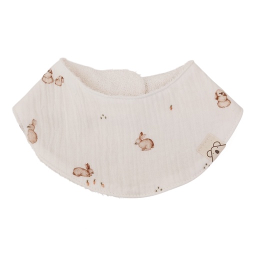 [20BS3910] Bandana de rizo de bambú Conejitos