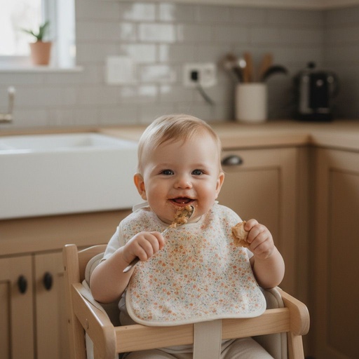 Babero con goma para BLW Aina