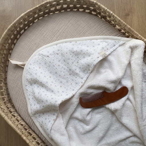 Capa de baño de bambú estrellitas