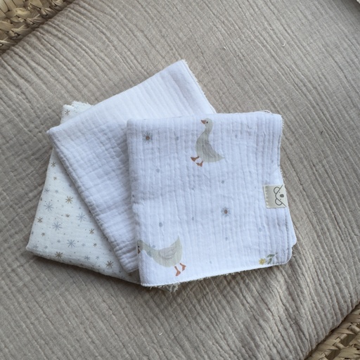 Pack 3 toallitas de lactancia Pato